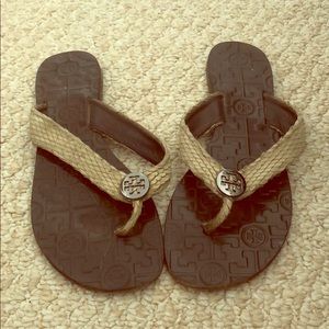 Tory Burch Sandals - Gray Snakeskin, Silver Medal